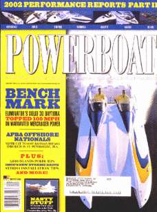 Power Boat magazine January 2002 page featuring the GHR Wrench